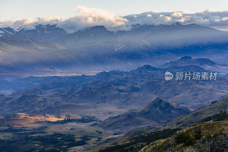 巴塔哥尼亚公园的Valle Chacabuco景色